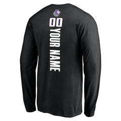Sacramento Kings Playmaker Personalized Name & Number Long Sleeve T-Shirt Black