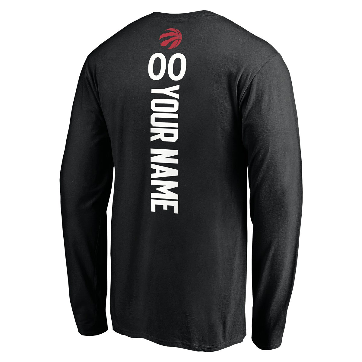 Toronto Raptors Playmaker Personalized Name & Number Long Sleeve T-Shirt Black