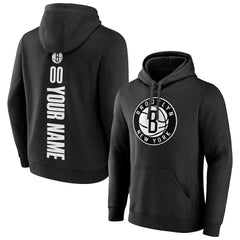 Brooklyn Nets Playmaker Personalized Name & Number Pullover Hoodie Black