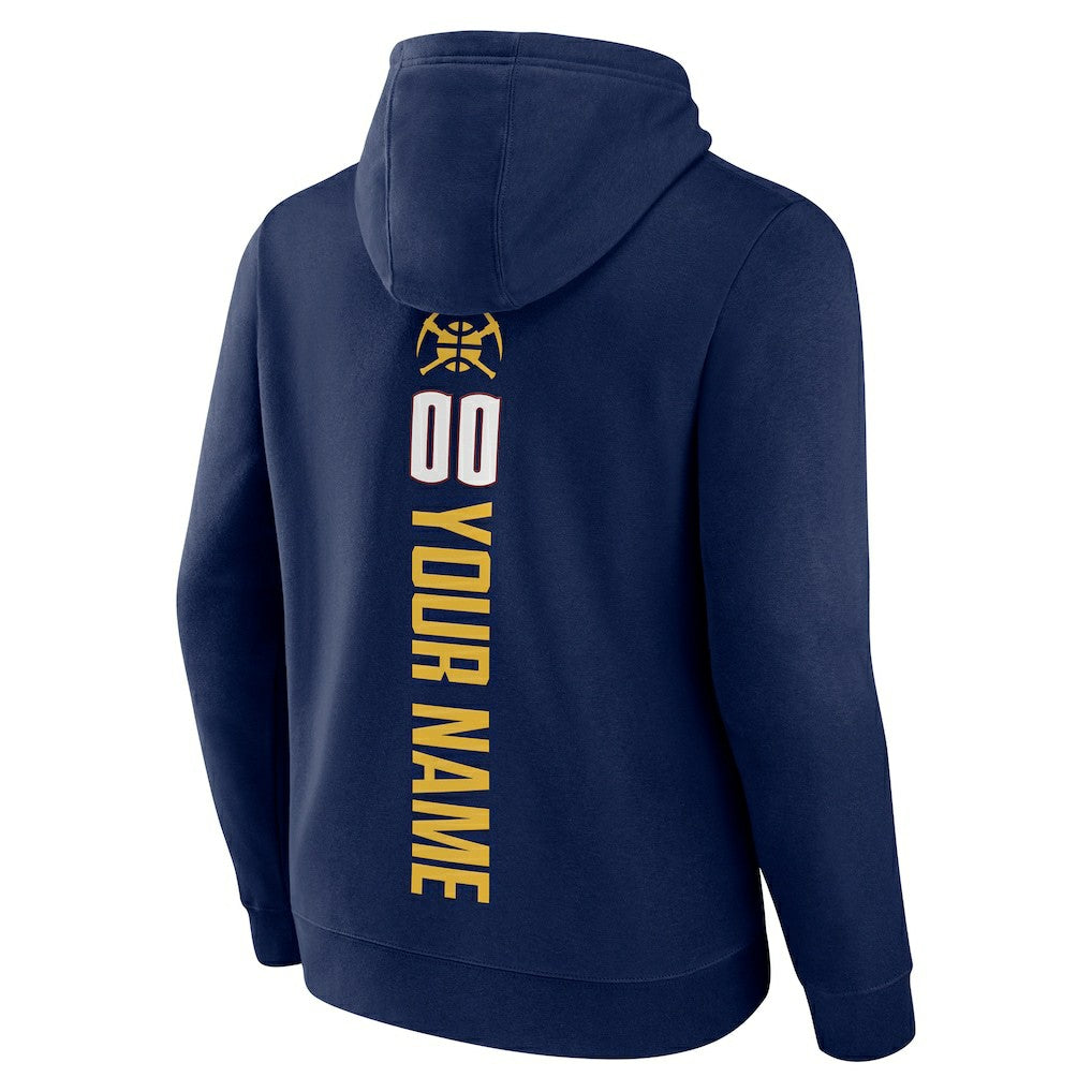 Denver Nuggets Playmaker Personalized Name & Number Pullover Hoodie Navy