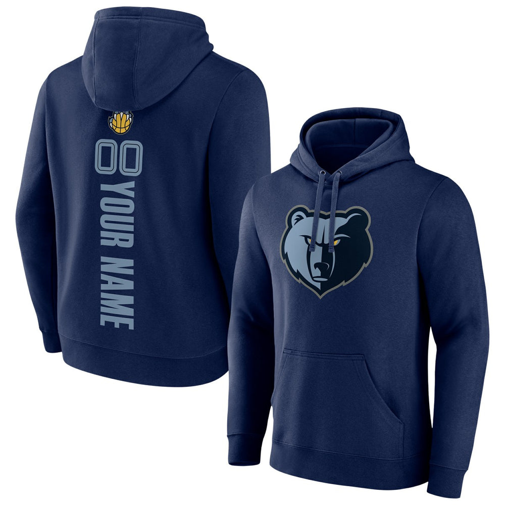 Memphis Grizzlies Playmaker Personalized Name & Number Pullover Hoodie Navy