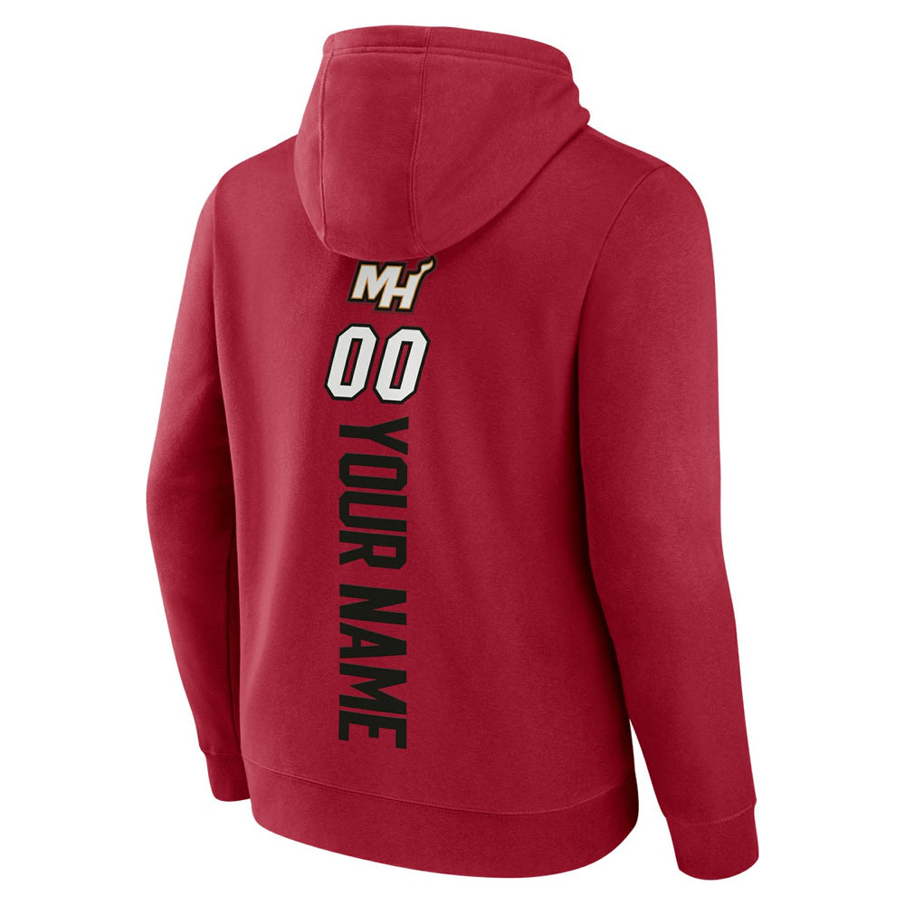 Miami Heat Playmaker Personalized Name & Number Pullover Hoodie Red