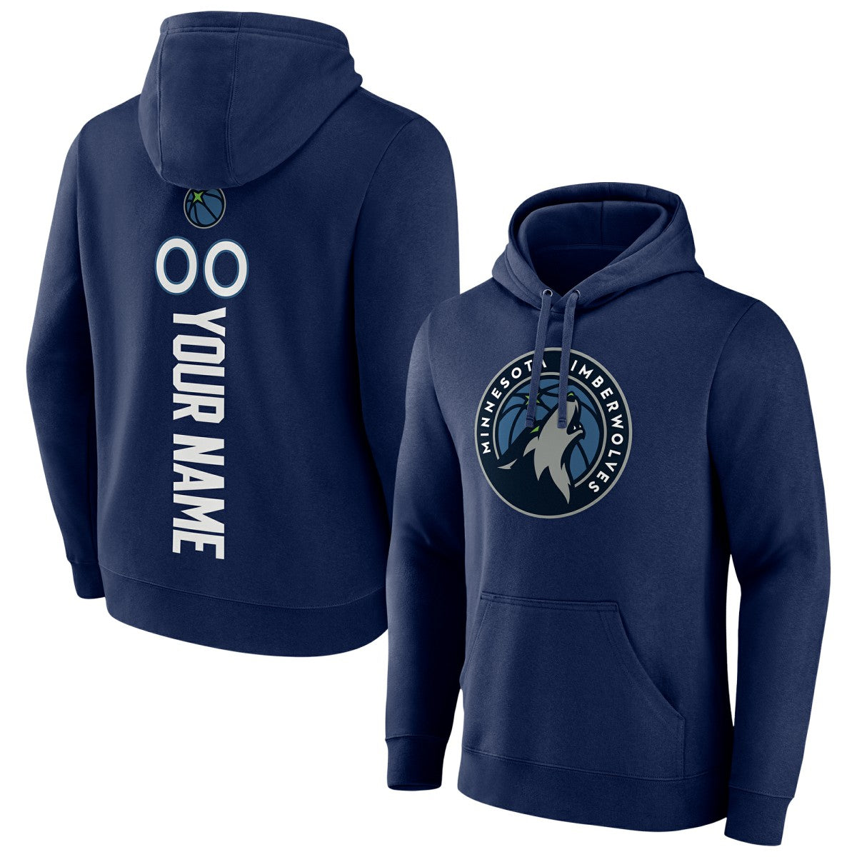 Minnesota Timberwolves Playmaker Personalized Name & Number Pullover Hoodie Navy