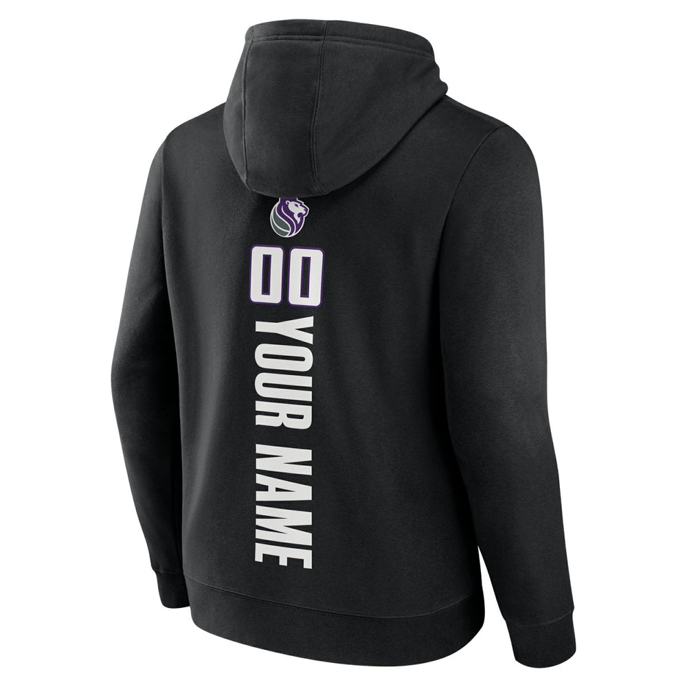 Sacramento Kings Playmaker Personalized Name & Number Pullover Hoodie Black