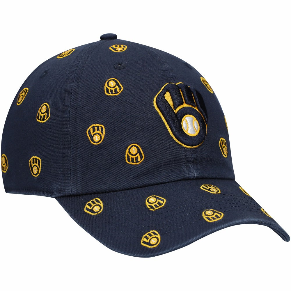 Milwaukee Brewers '47 Women's Confetti Clean Up Adjustable Hat - Navy - 47 brand Online