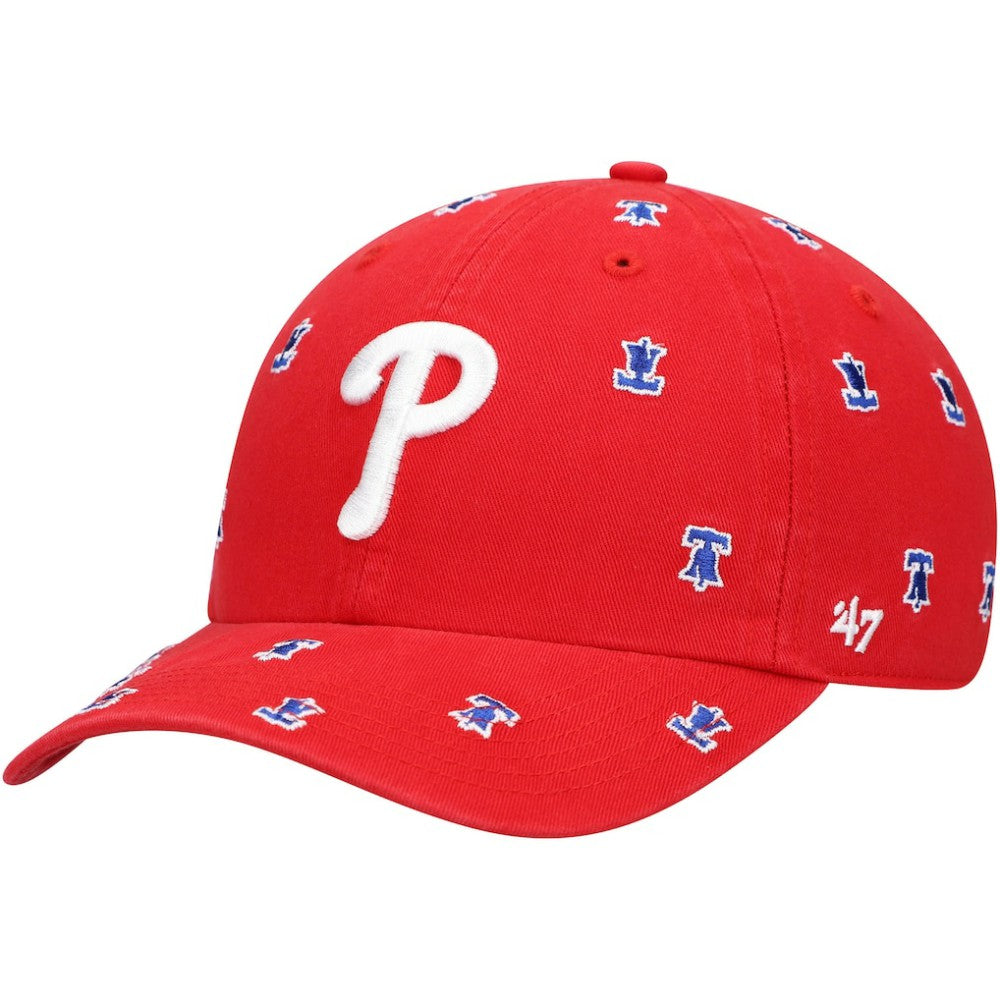 Philadelphia Phillies '47 Women's Confetti Clean Up Adjustable Hat - Red - 47 brand Discount