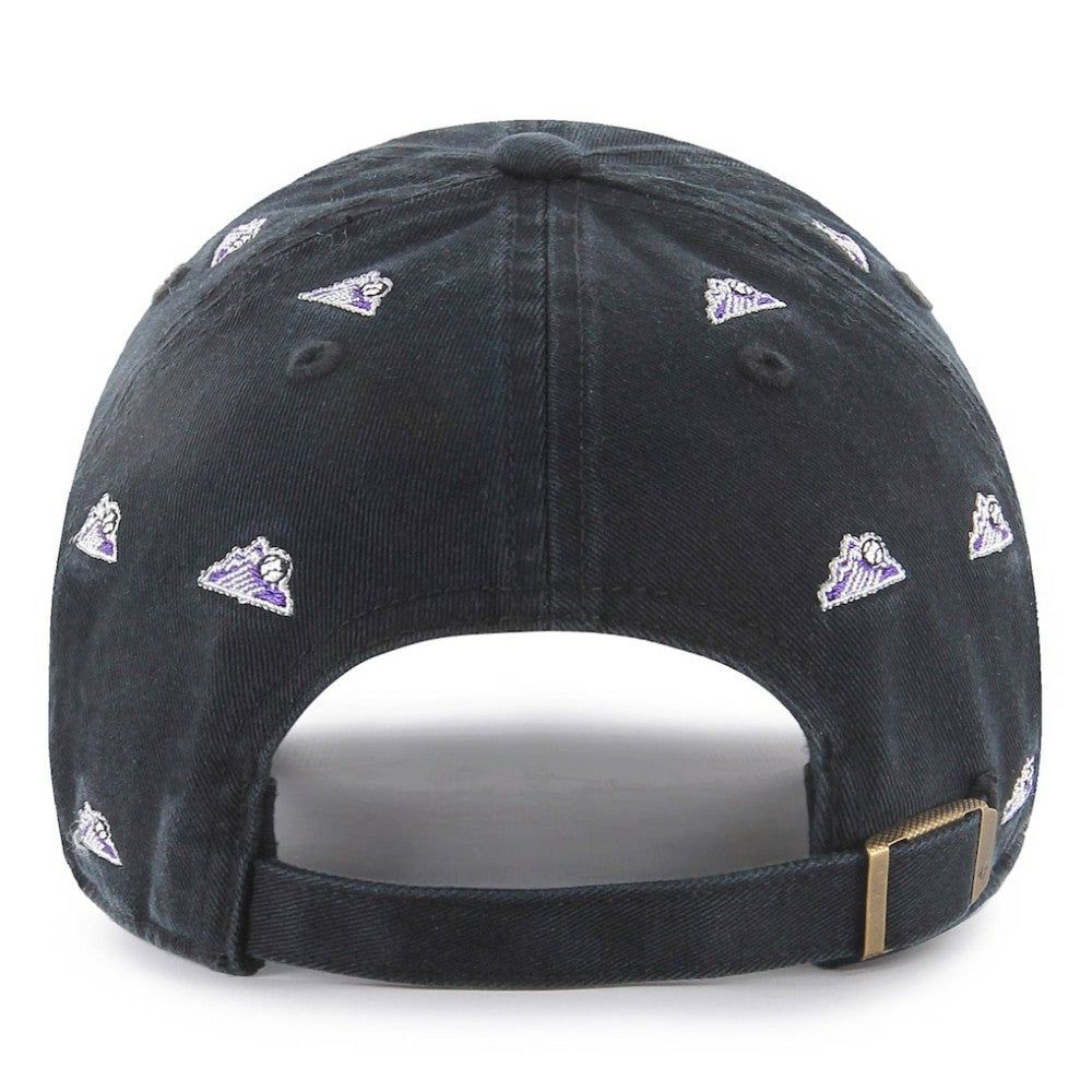 Colorado Rockies '47 Women's Confetti Clean Up Adjustable Hat - Black - 47 brand Lifestyle