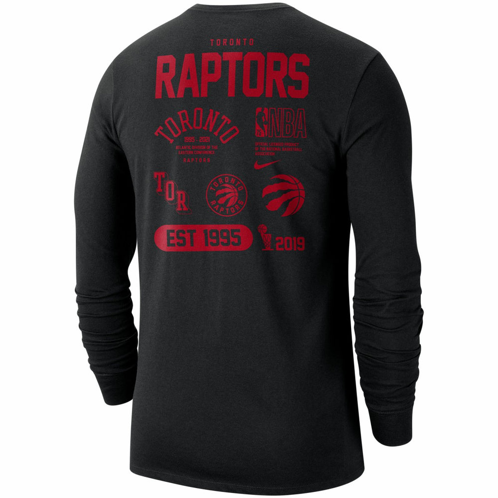 Toronto Raptors 75th Anniversary Courtside Element Long Sleeve T-Shirt Black | Nike