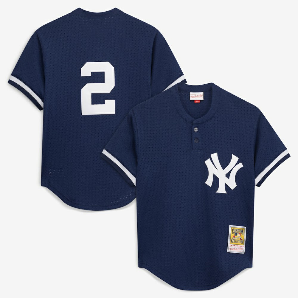 Derek Jeter New York Yankees Mitchell & Ness Authentic Batting Practice Jersey - Navy - Mitchell & Ness Discount