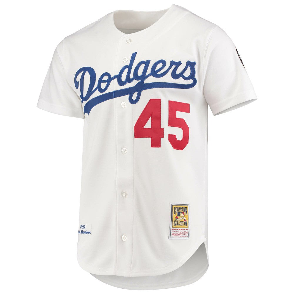 Pedro Martinez Los Angeles Dodgers Mitchell & Ness 1993 Cooperstown Collection Home Authentic Jersey - White - Mitchell & Ness Discount