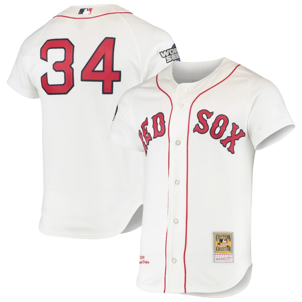 David Ortiz Boston Red Sox Mitchell & Ness 2004 Cooperstown Collection Home Authentic Jersey - White - Mitchell & Ness Sale
