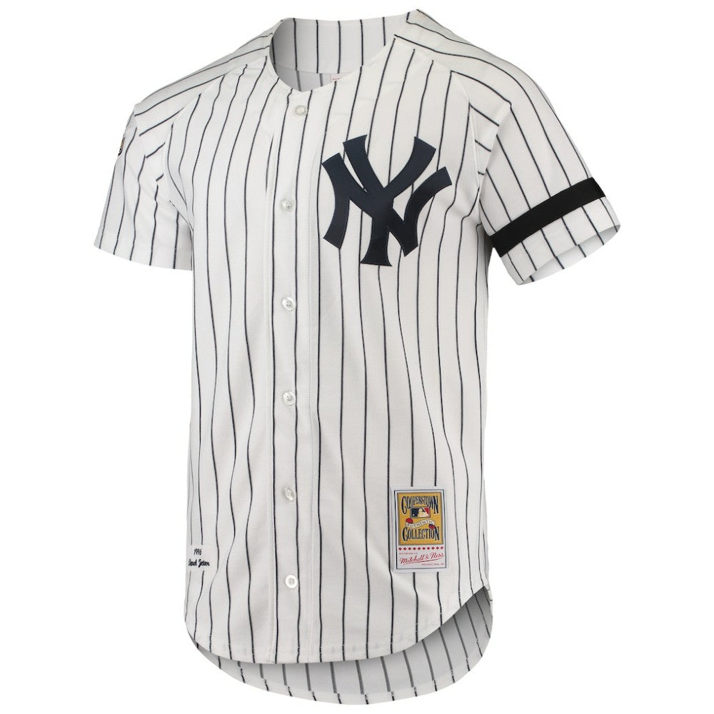 New York Yankees Mitchell & Ness Cooperstown Collection 1996 Authentic Home Jersey - White - Mitchell & Ness Discount