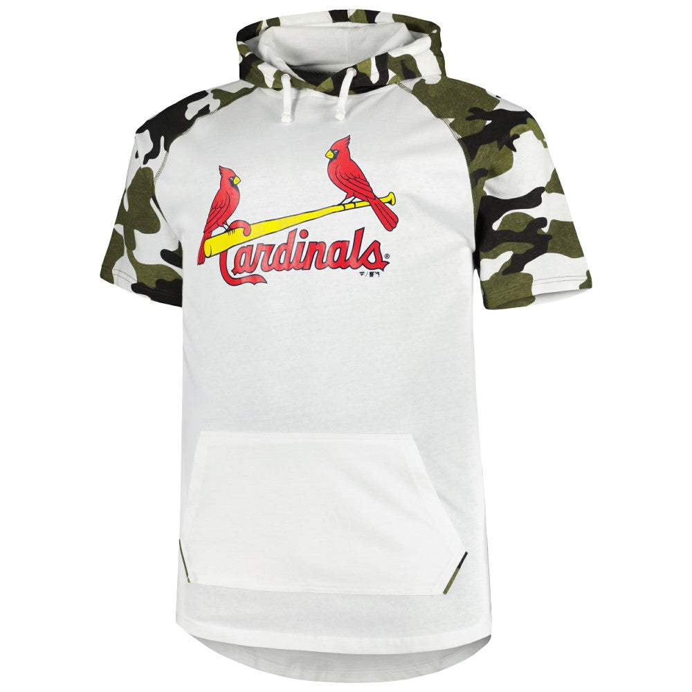 Yadier Molina St. Louis Cardinals Player Big & Tall Raglan Hoodie T-Shirt - White/Camo - MLB Sale