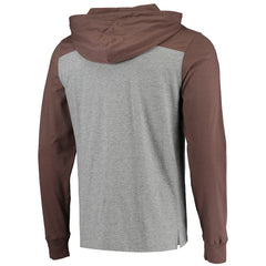 47 brand Cleveland Browns '47 Franklin Wooster Long Sleeve Hoodie T-Shirt Heathered Gray/Brown