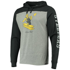 47 brand Pittsburgh Steelers '47 Franklin Wooster Throwback Long Sleeve Hoodie T-Shirt Heathered Gray
