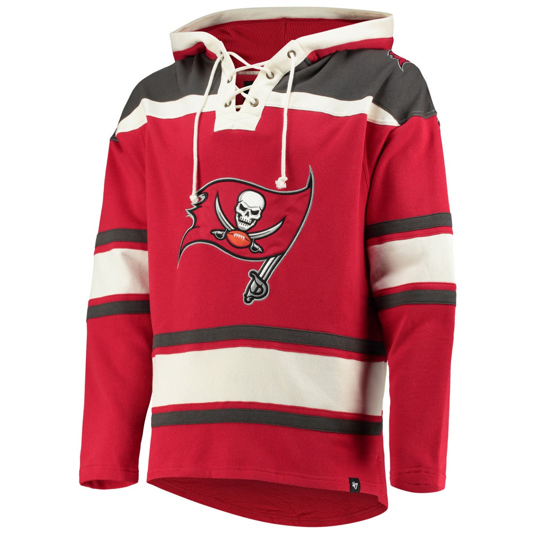 47 brand Tampa Bay Buccaneers '47 Lacer V-Neck Pullover Hoodie Red