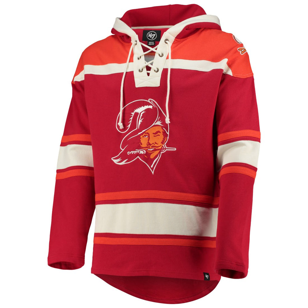 47 brand Tampa Bay Buccaneers '47 Throwback Lacer Pullover Hoodie Red