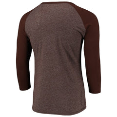 Fanatics Cleveland Browns Pastime Raglan 3/4-Sleeve T-Shirt Heathered Brown