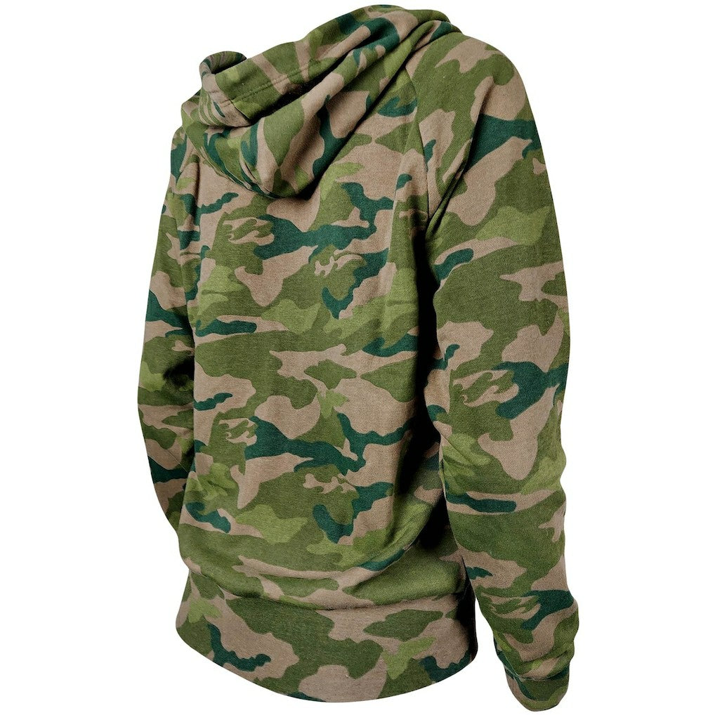 Indianapolis Colts New Era Women's Raglan Full-Zip Hoodie Camo