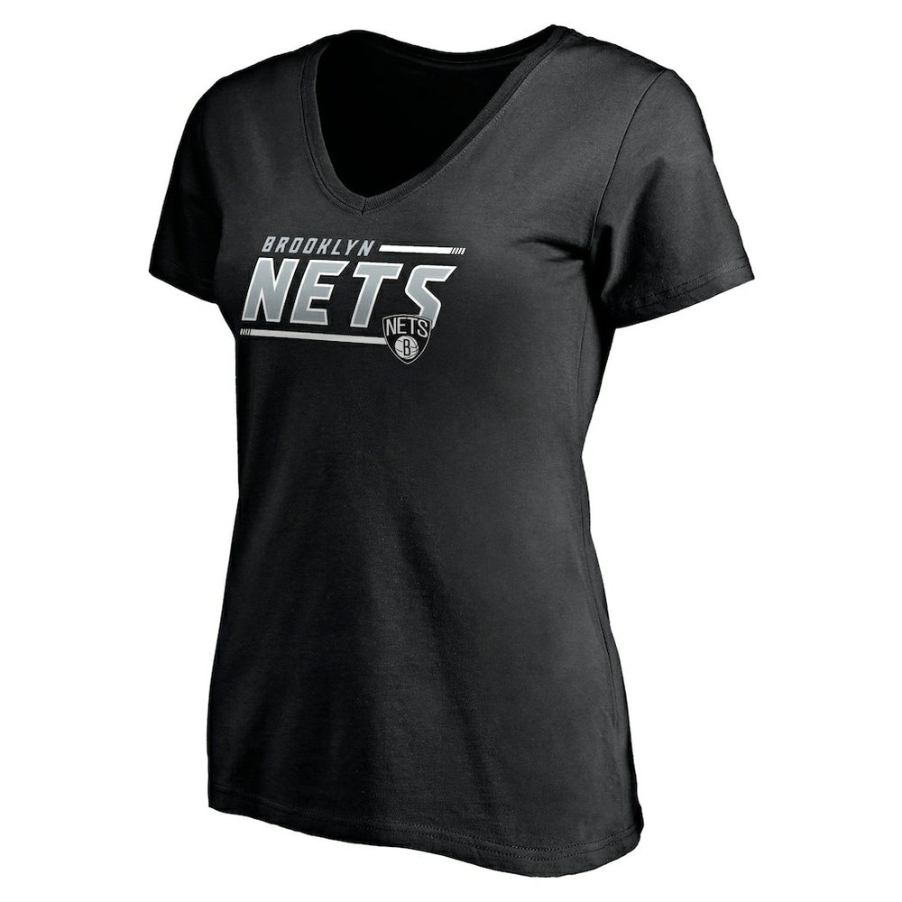 Brooklyn Nets Women's Mascot In Bounds V-Neck T-Shirt Black | Fanatics Near Me