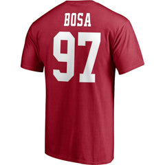 Fanatics Nick Bosa San Francisco 49ers Player Icon Name & Number T-Shirt Scarlet