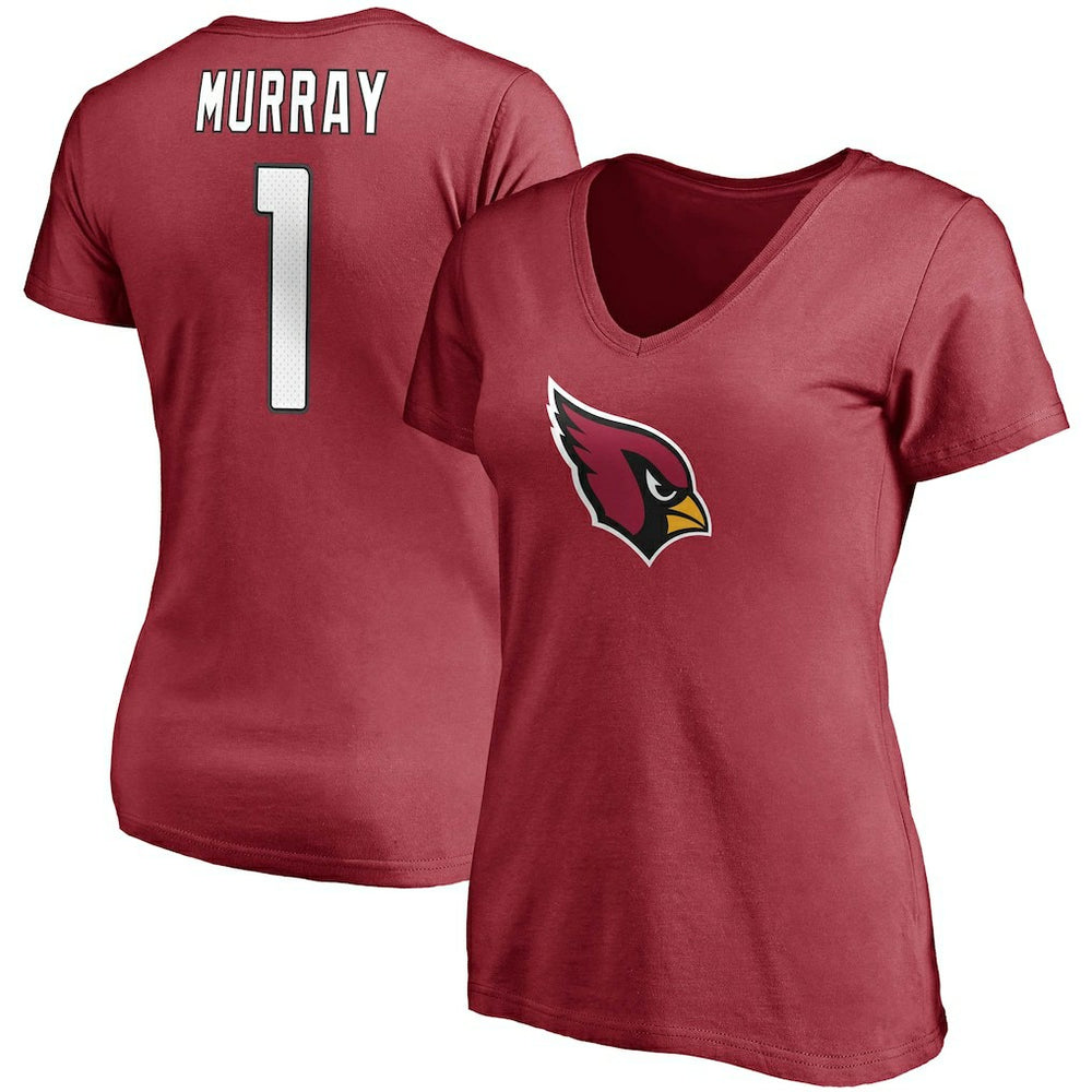 Fanatics Kyler Murray Arizona Cardinals Women's Player Icon Name & Number V-Neck T-Shirt Cardinal