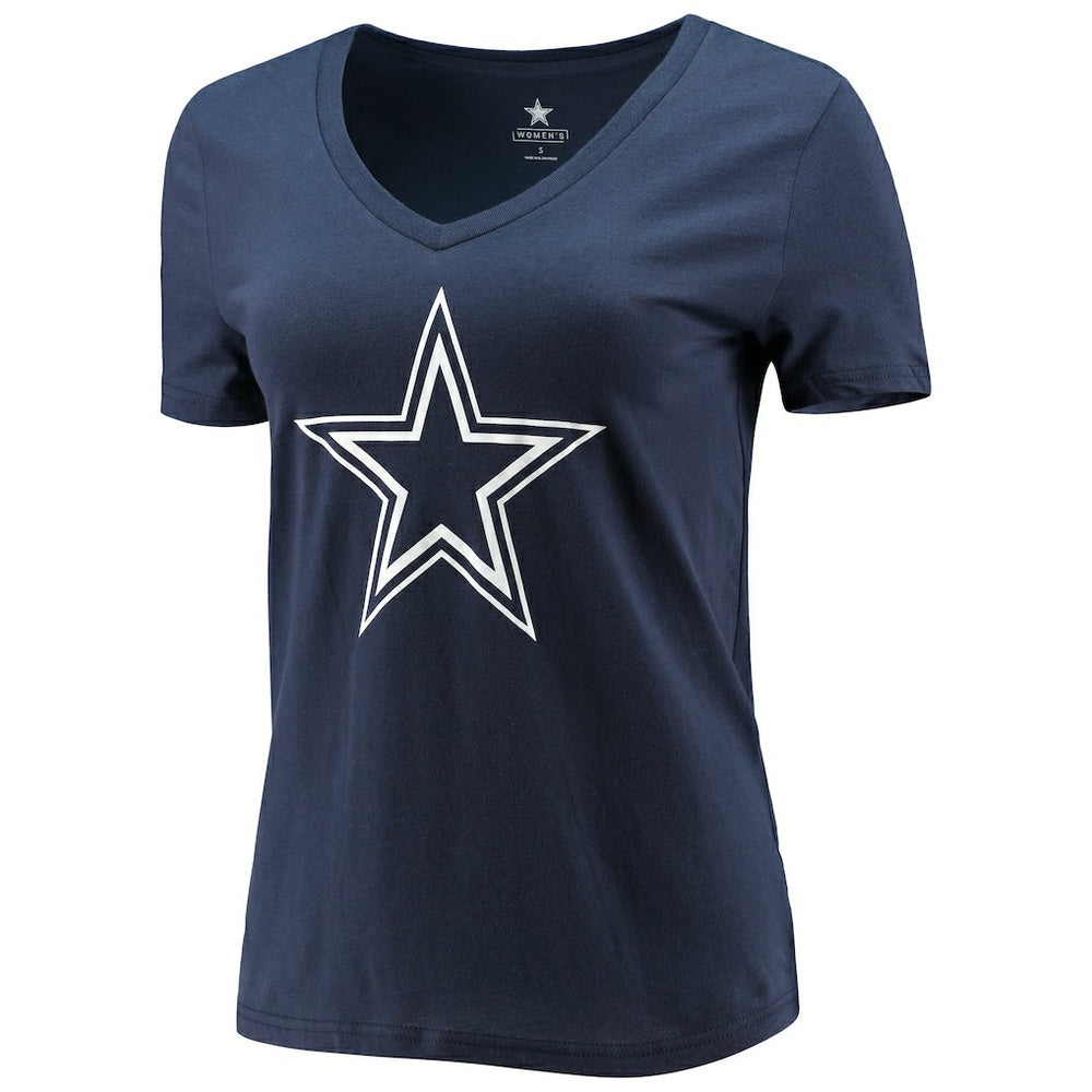 Fanatics CeeDee Lamb Dallas Cowboys Women's Player Icon Name & Number V-Neck T-Shirt Navy