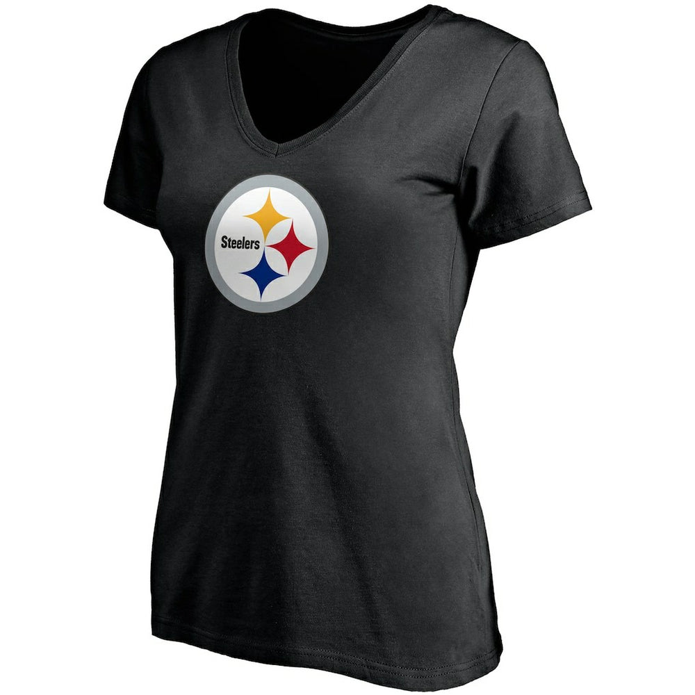 Fanatics T.J. Watt Pittsburgh Steelers Women's Player Icon Name & Number V-Neck T-Shirt Black