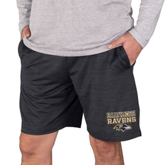 Baltimore Ravens Concepts Sport Bullseye Knit Jam Shorts Charcoal