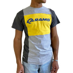 Los Angeles Rams Refried Apparel Sustainable Split T-Shirt Heather Gray