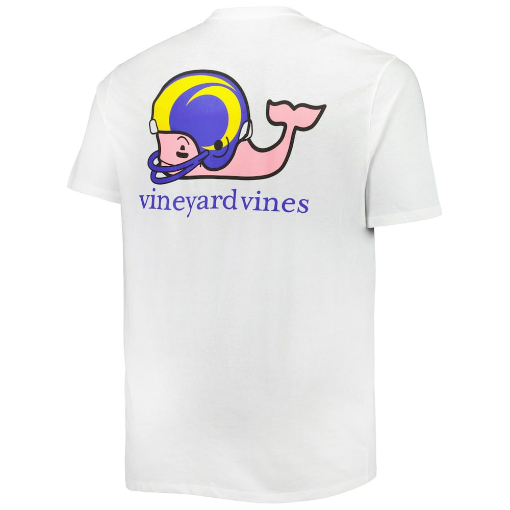 Los Angeles Rams Vineyard Vines Big & Tall Helmet T-Shirt White