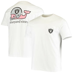 Las Vegas Raiders Vineyard Vines Big & Tall Helmet T-Shirt White