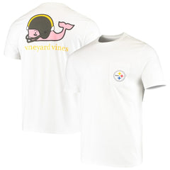 Pittsburgh Steelers Vineyard Vines Big & Tall Helmet T-Shirt White