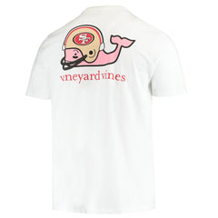 San Francisco 49ers Vineyard Vines Big & Tall Helmet T-Shirt White