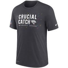 Nike Jacksonville Jaguars NFL Crucial Catch Performance T-Shirt Charcoal