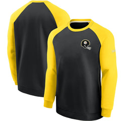Nike Pittsburgh Steelers Historic Raglan Crew Performance Sweater Black/Gold