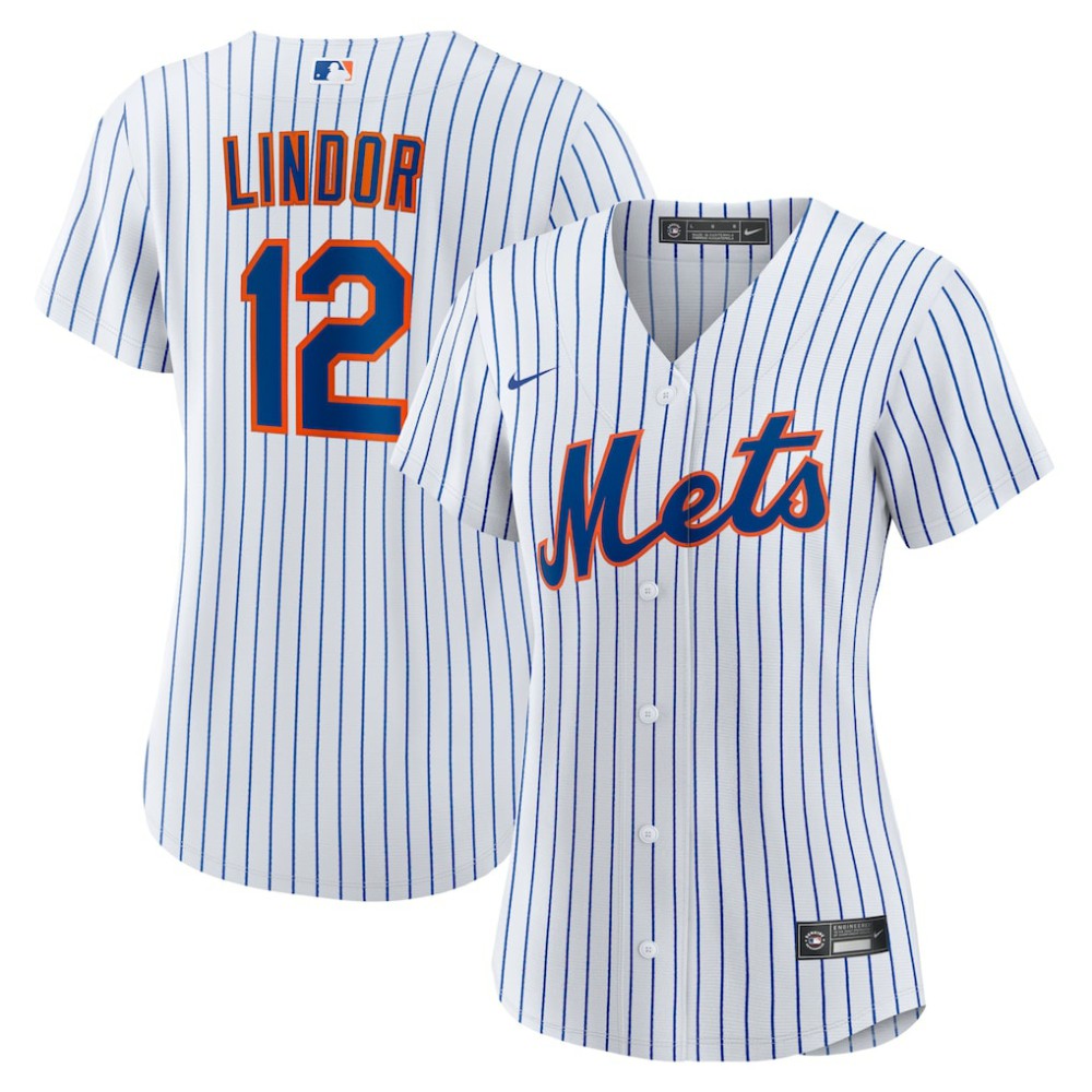 Francisco Lindor New York Mets Nike Women's Home Replica Player Jersey - White - Nike on Sale