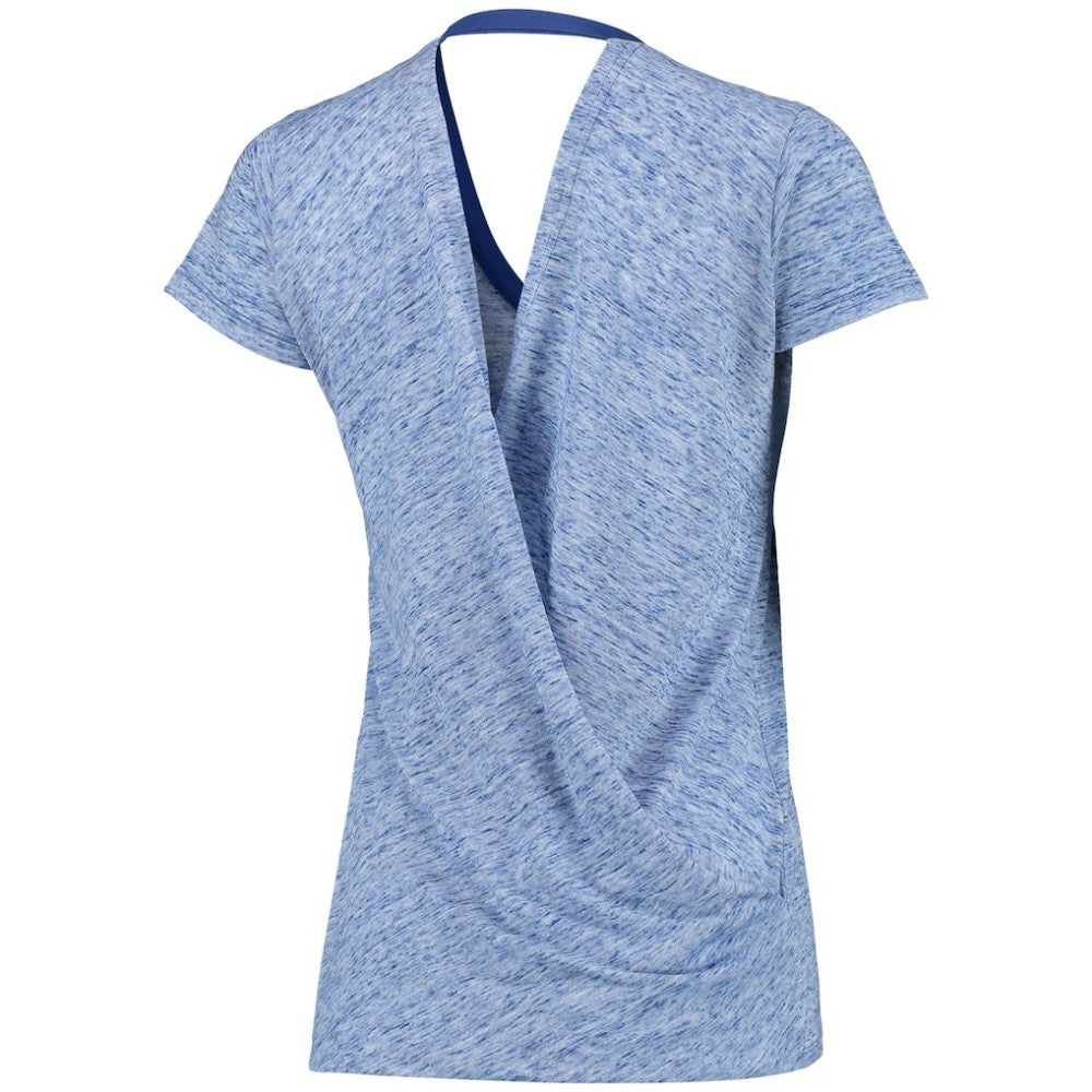 Chicago Cubs Touch Women's Hail Mary V-Neck Back Wrap T-Shirt - Royal - MLB on Sale