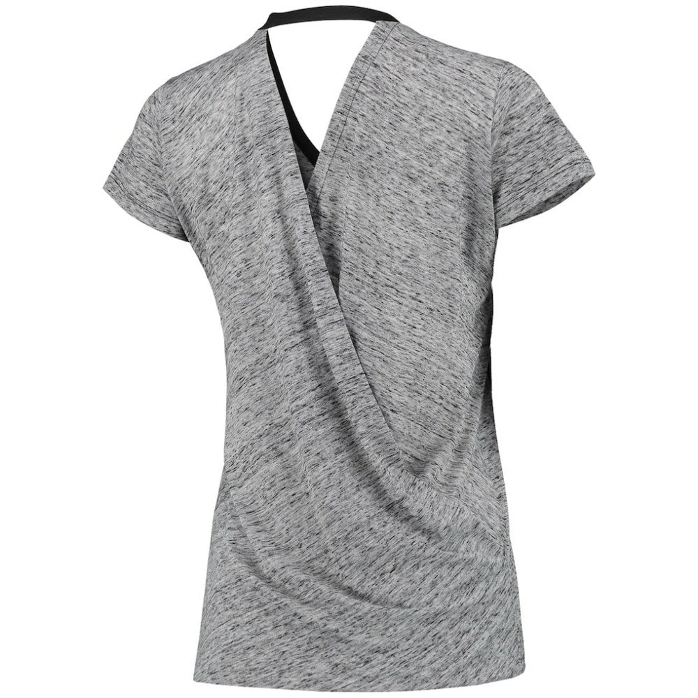 Chicago White Sox Touch Women's Hail Mary V-Neck Back Wrap T-Shirt - Black - MLB Lifestyle