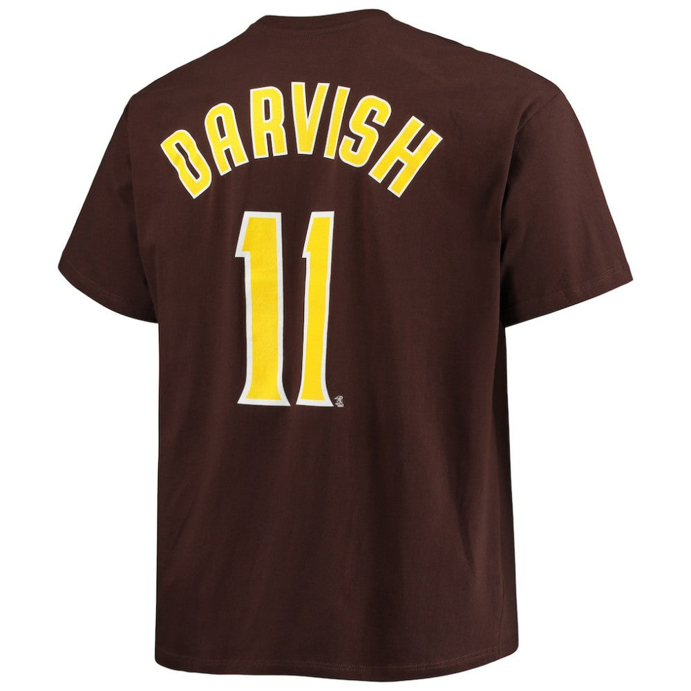 Yu Darvish San Diego Padres Fanatics Big & Tall Name & Number T-Shirt - Brown - Fanatics on Sale