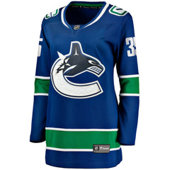 Thatcher Demko Vancouver Canucks Fanatics Women's Home Breakaway Jersey - Blue - NHL 4187818