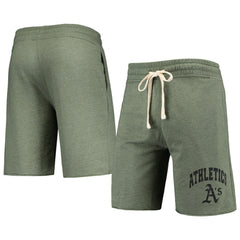 Athletics Concepts Sport Mainstream Tri-Blend Shorts - Heathered Olive - MLB Sale