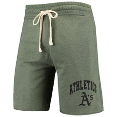 Athletics Concepts Sport Mainstream Tri-Blend Shorts - Heathered Olive - MLB Sale
