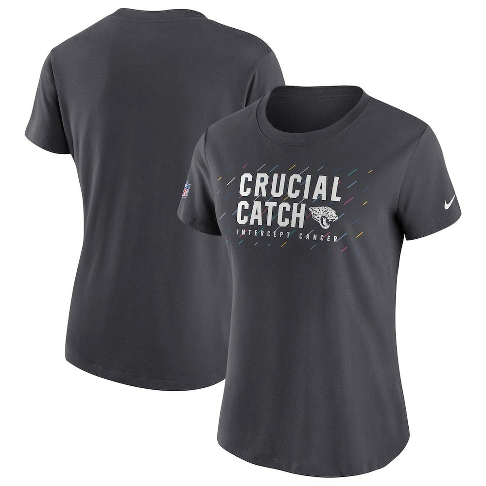 Nike Jacksonville Jaguars Women's NFL Crucial Catch Performance T-Shirt Anthracite