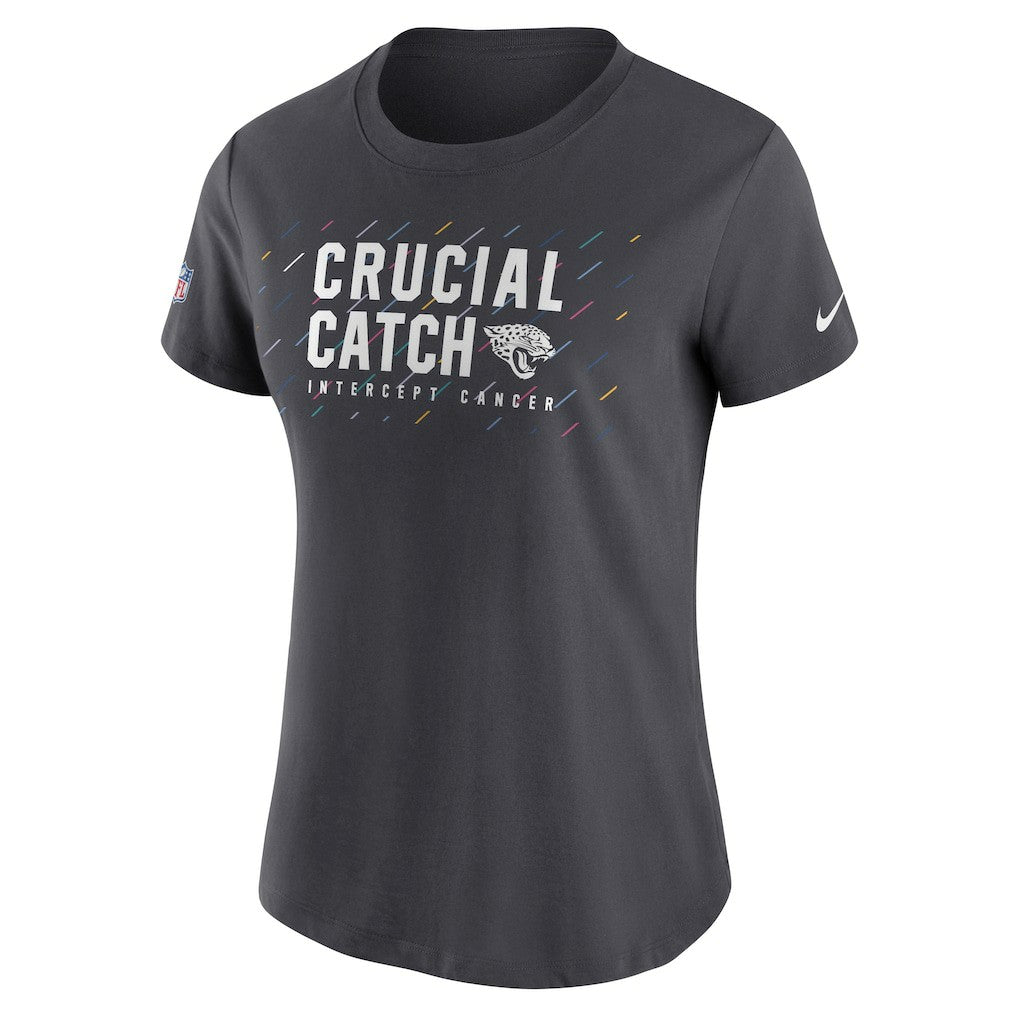 Nike Jacksonville Jaguars Women's NFL Crucial Catch Performance T-Shirt Anthracite