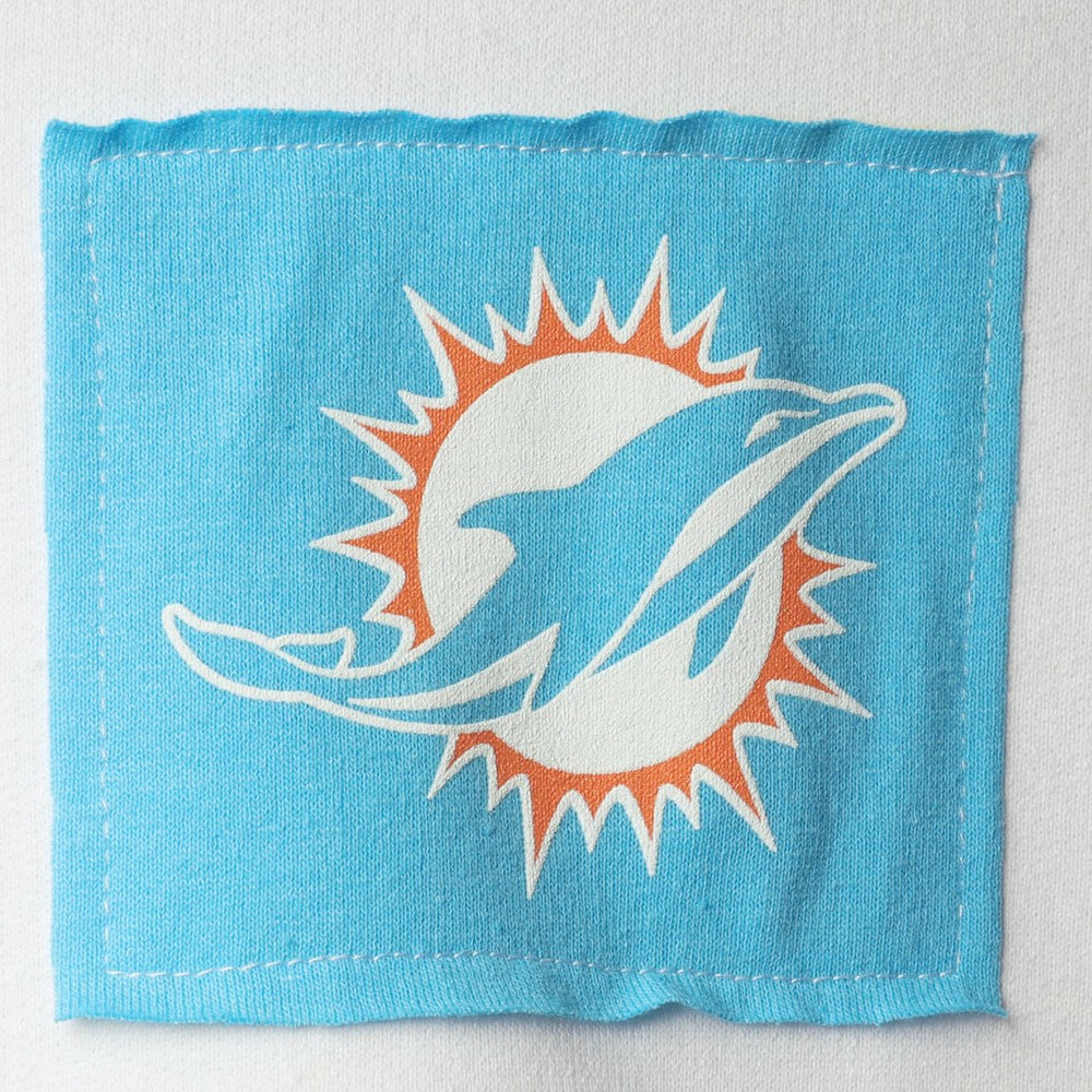 Miami Dolphins Refried Apparel Women's Sustainable Crop Dolman Pullover Hoodie White