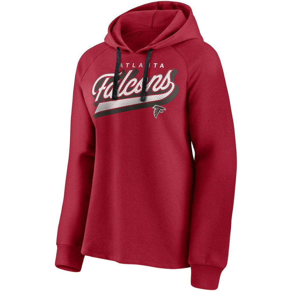 Fanatics Atlanta Falcons Women's First Contact Raglan Pullover Hoodie Red