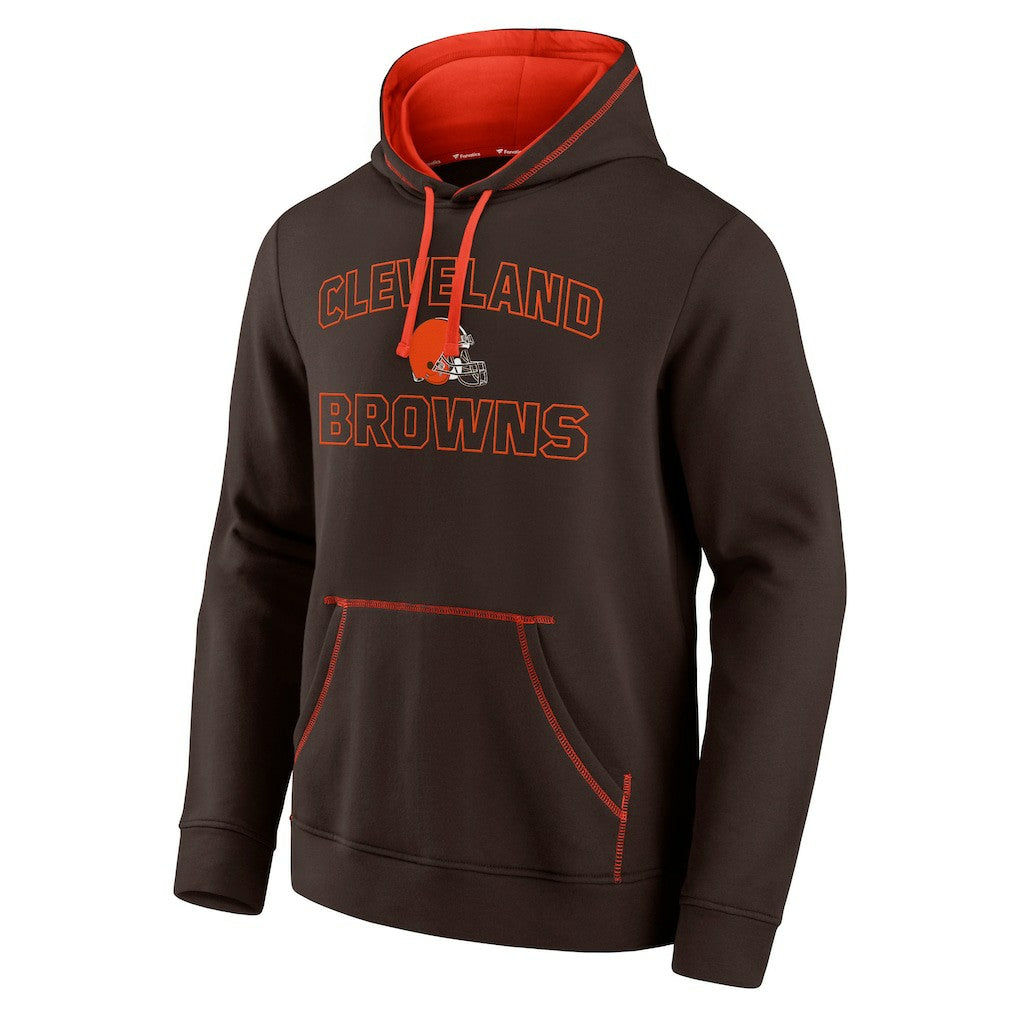 Fanatics Cleveland Browns Tiebreaker Pullover Hoodie Brown