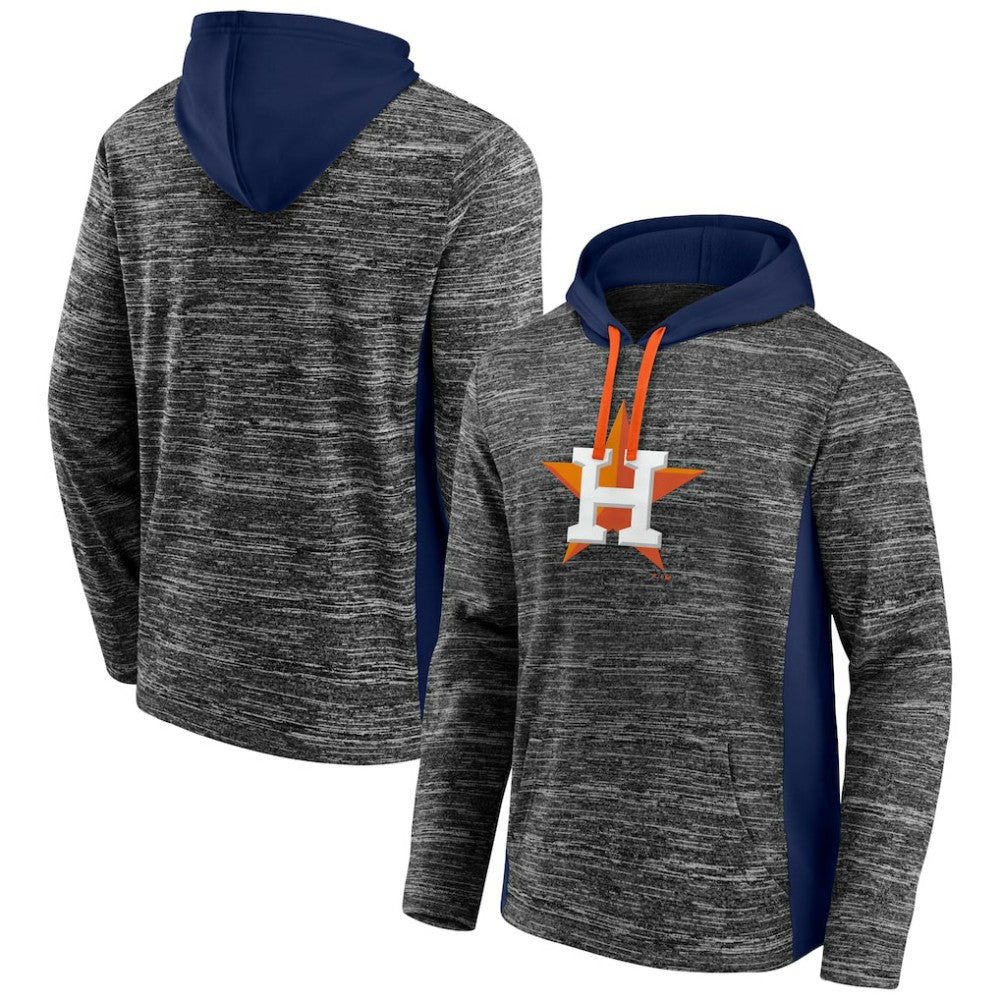 Houston Astros Fanatics Instant Replay Color Block Pullover Hoodie - Gray/Navy - Fanatics on Sale