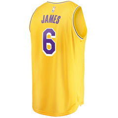 LeBron James Los Angeles Lakers #6 Fast Break Replica Player Jersey Gold Icon Edition | Fanatics Lifestyle